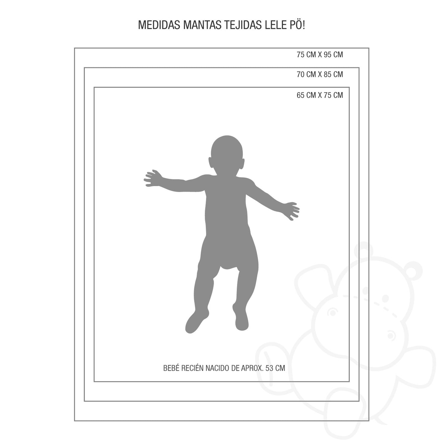 Manta Tejida Ellie Personalizada Crudo, Gris & Azul